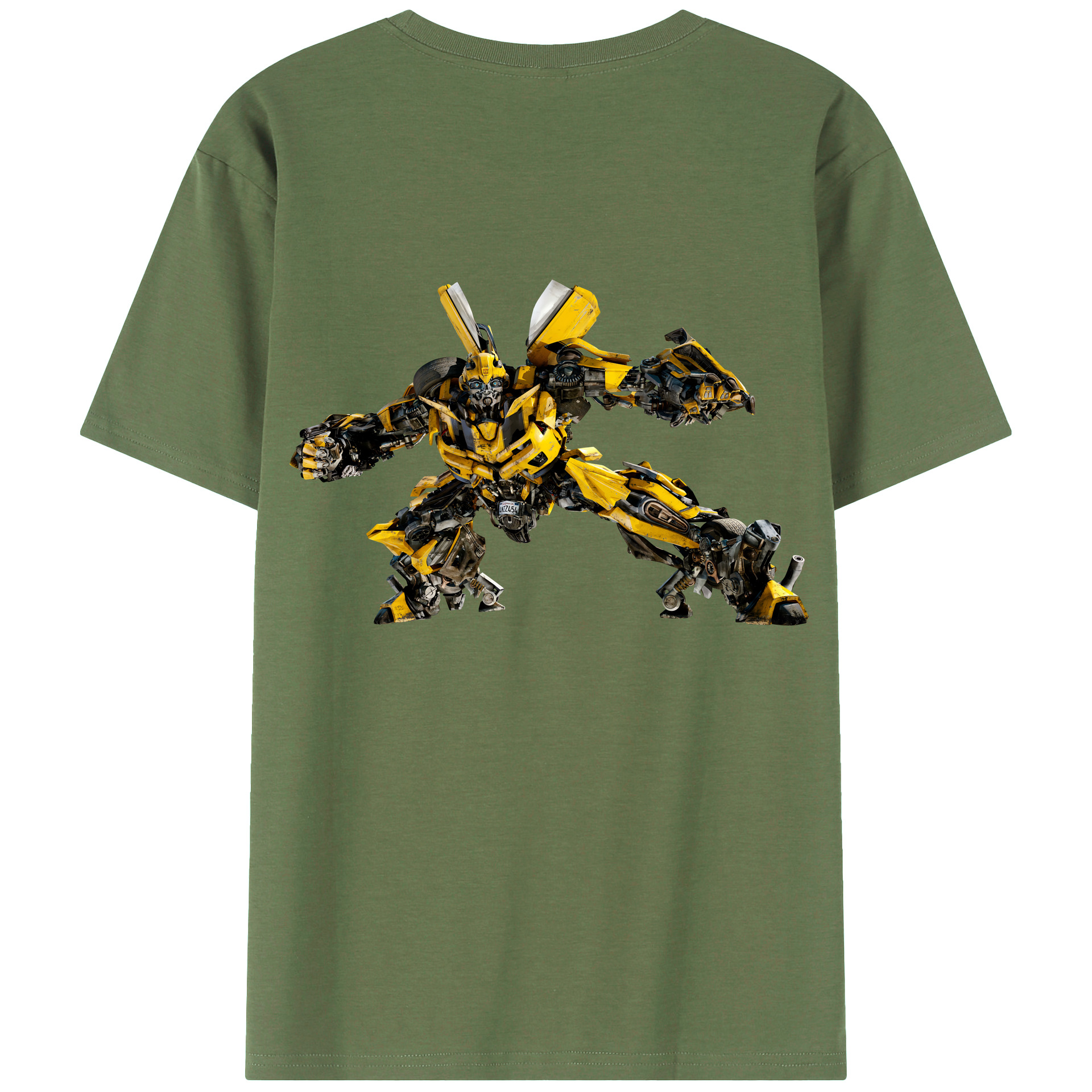 （画像用） Transformers トランスフォーマー 綿100％ メンズ半袖Tシャツ（バックプリント） 通気性